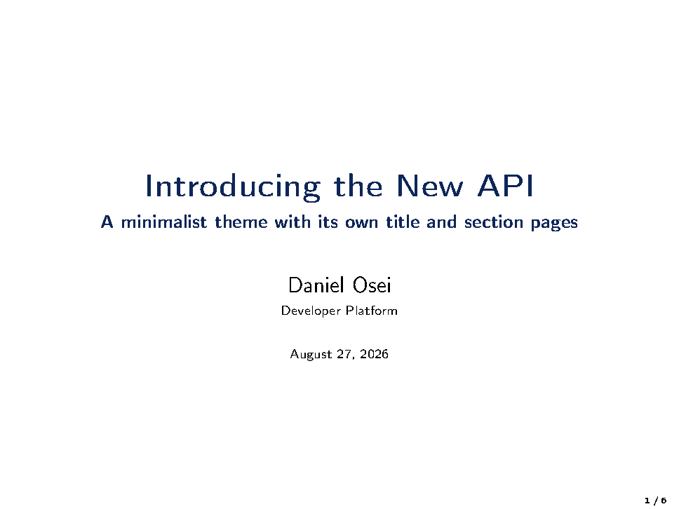 First page of the compiled SimplePlus template
