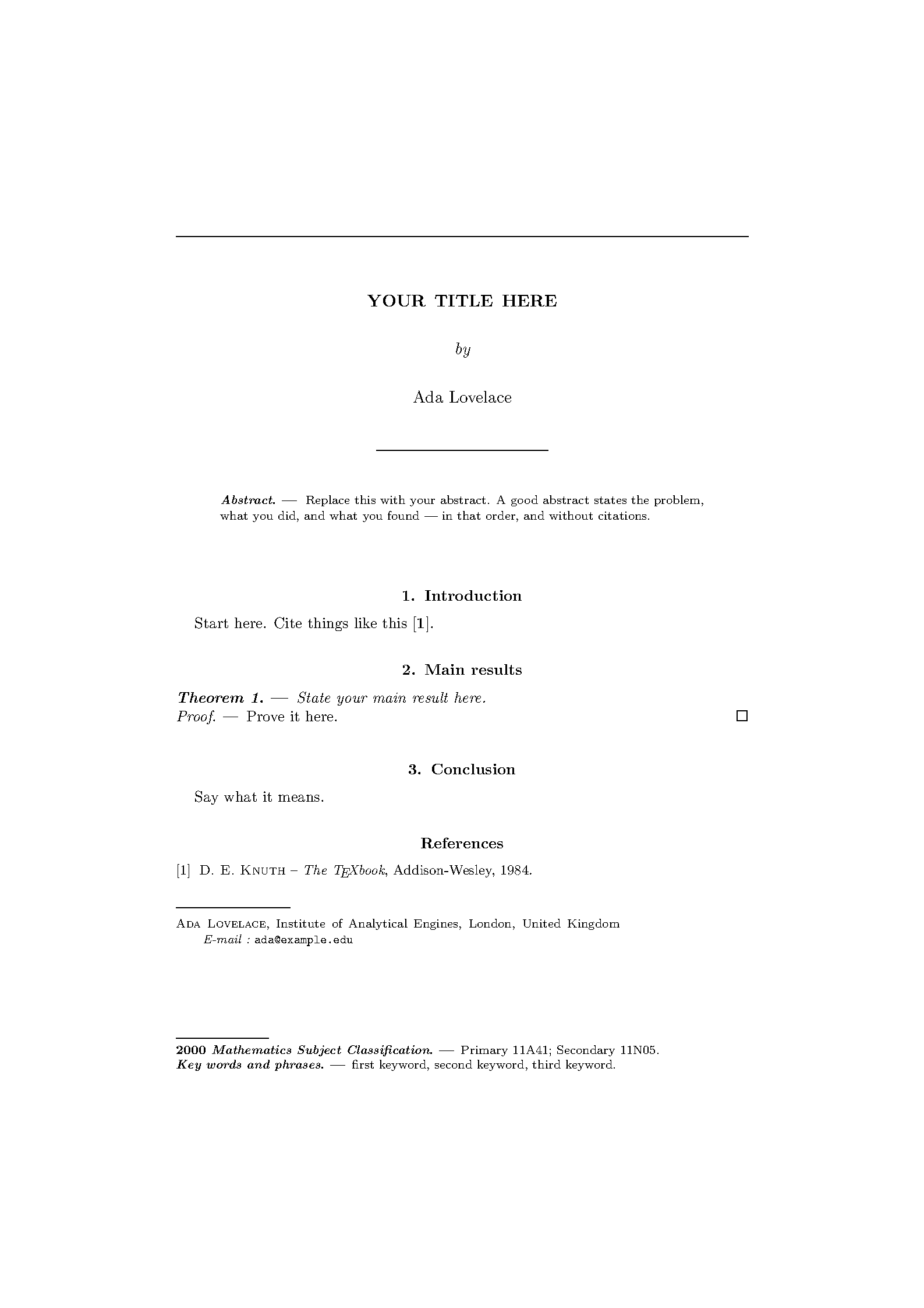 First page of SMF Mathematics Article