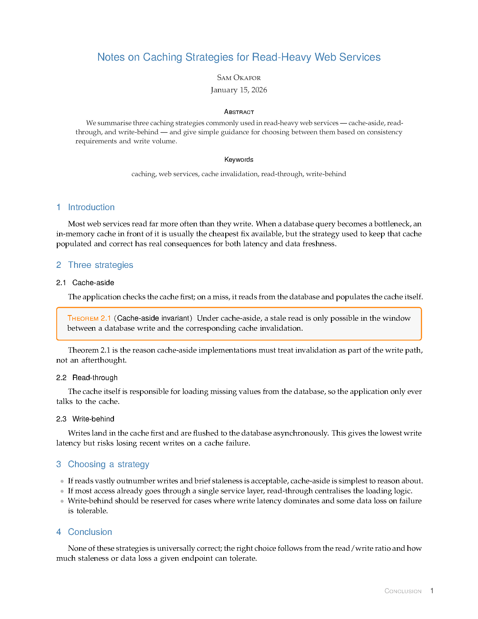 First page of the compiled Stylish Article template