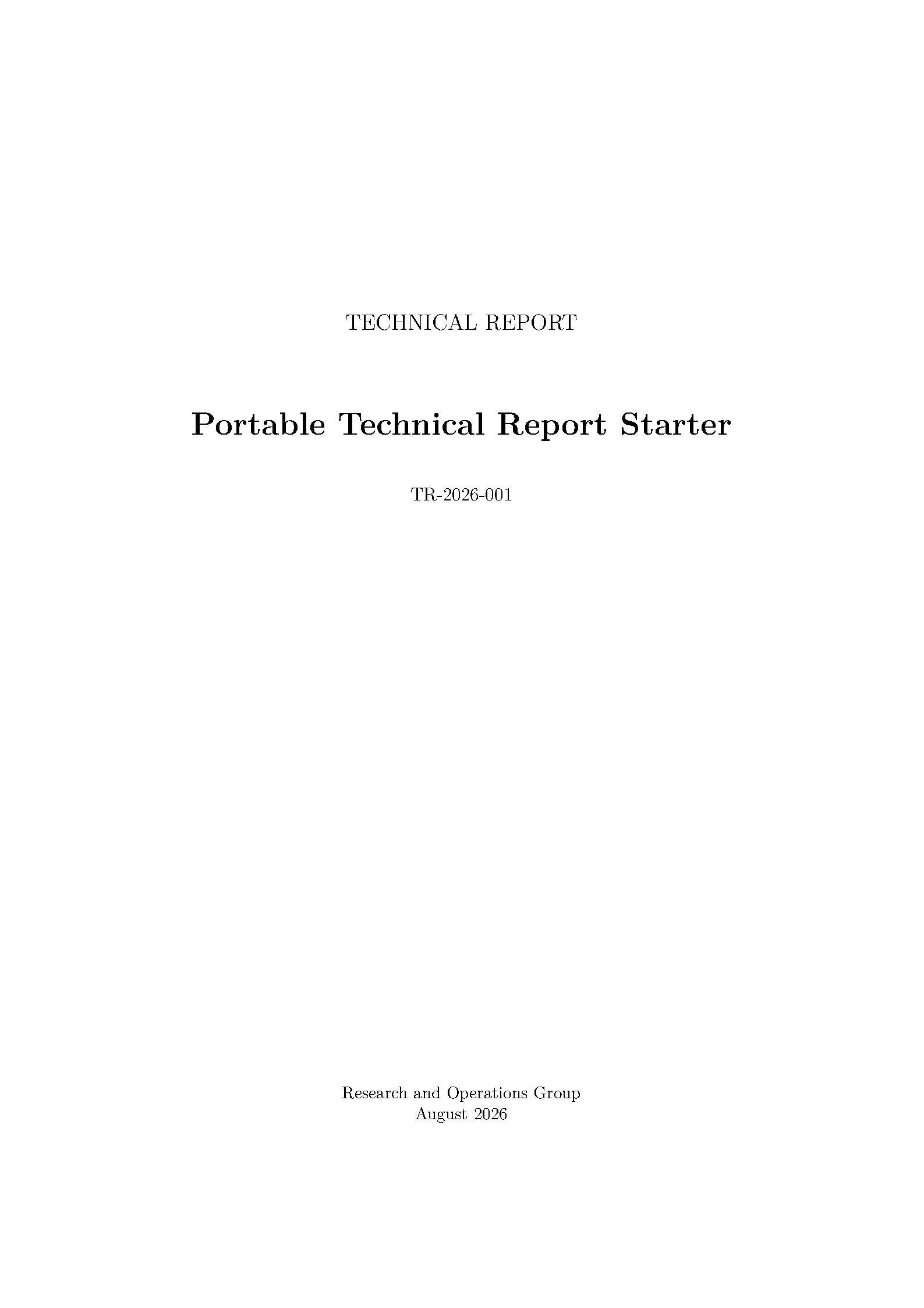 First page of USC Technical Report