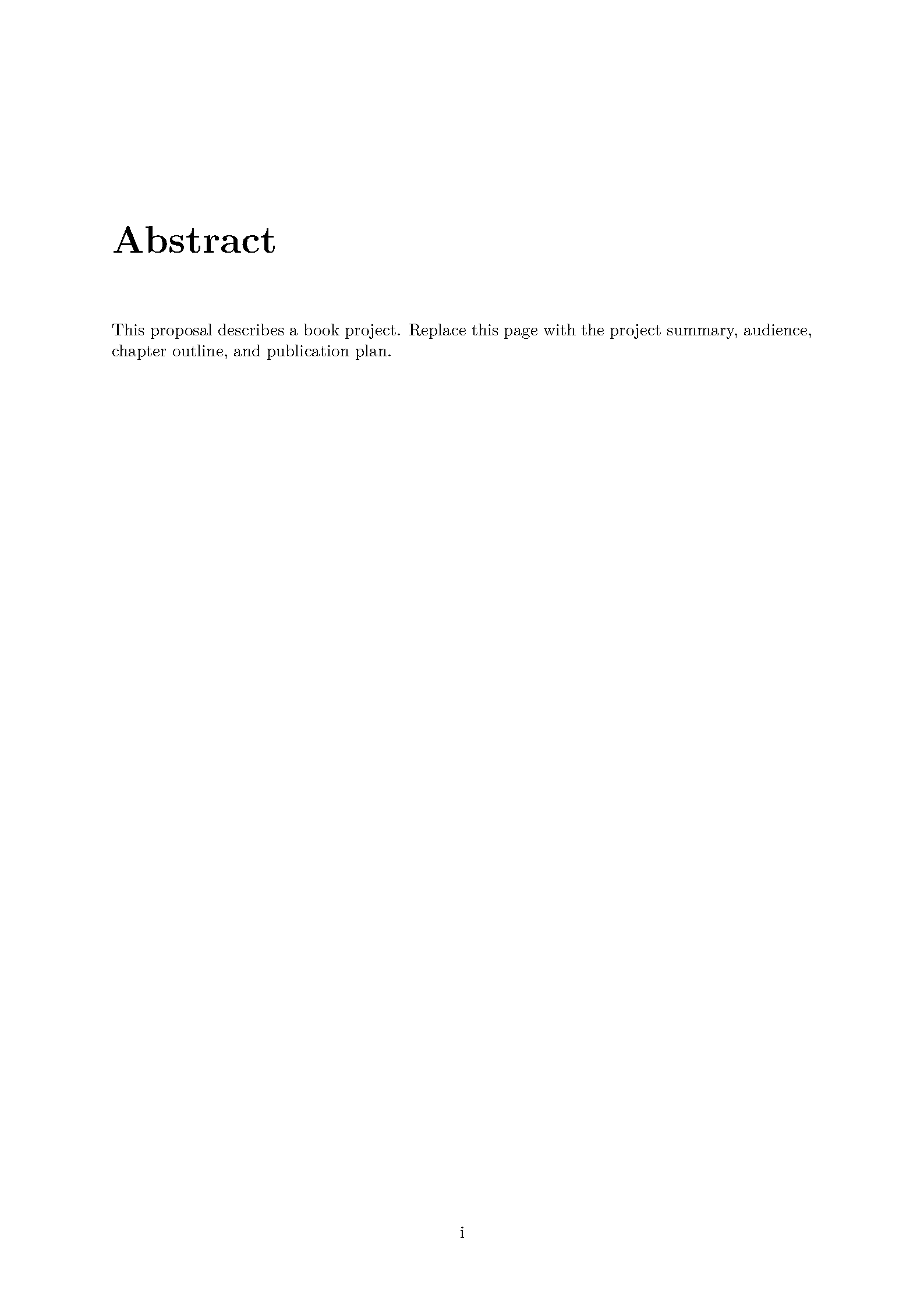 First page of Template Book Proposal