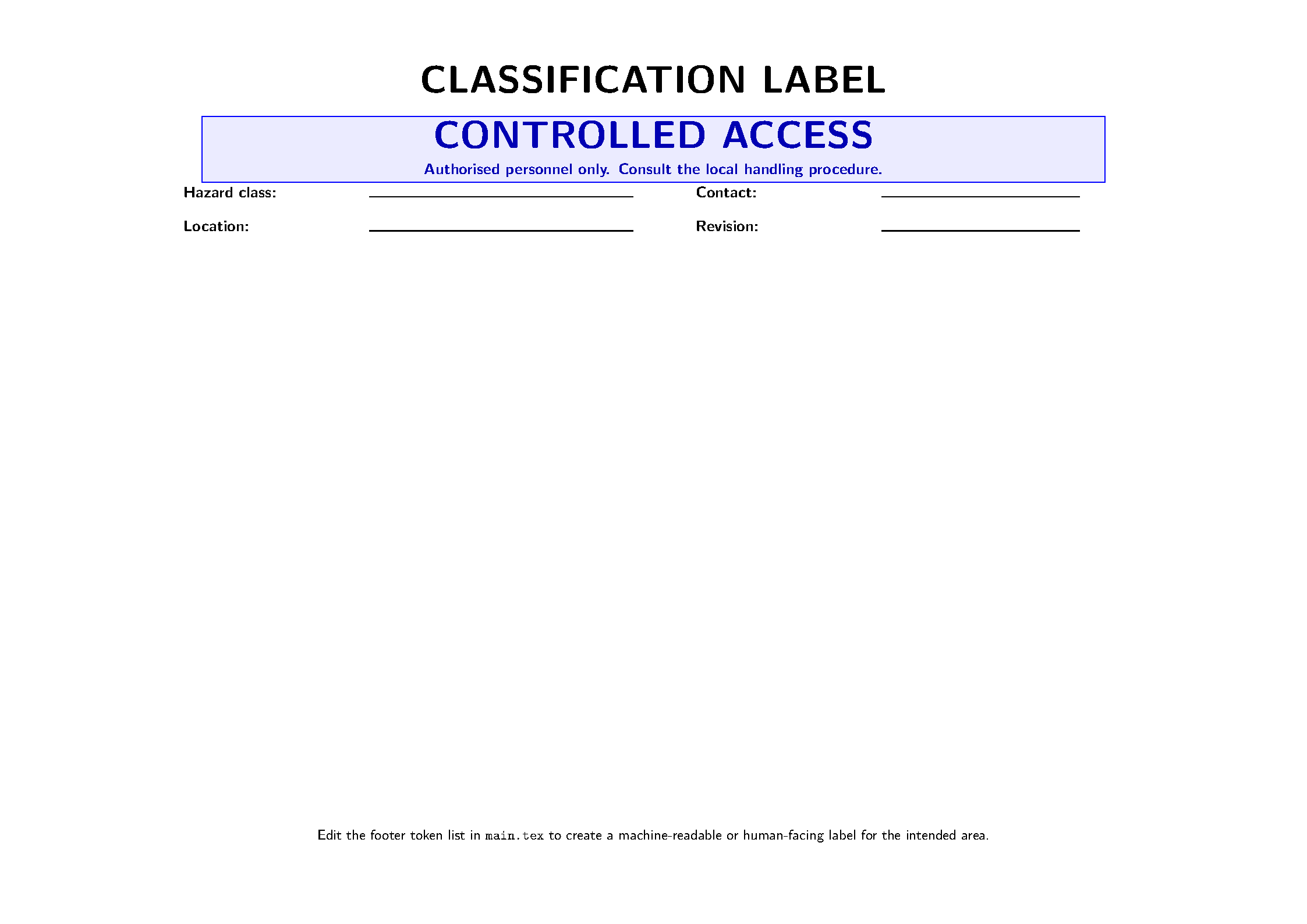 First page of TeX-label Classification Sign