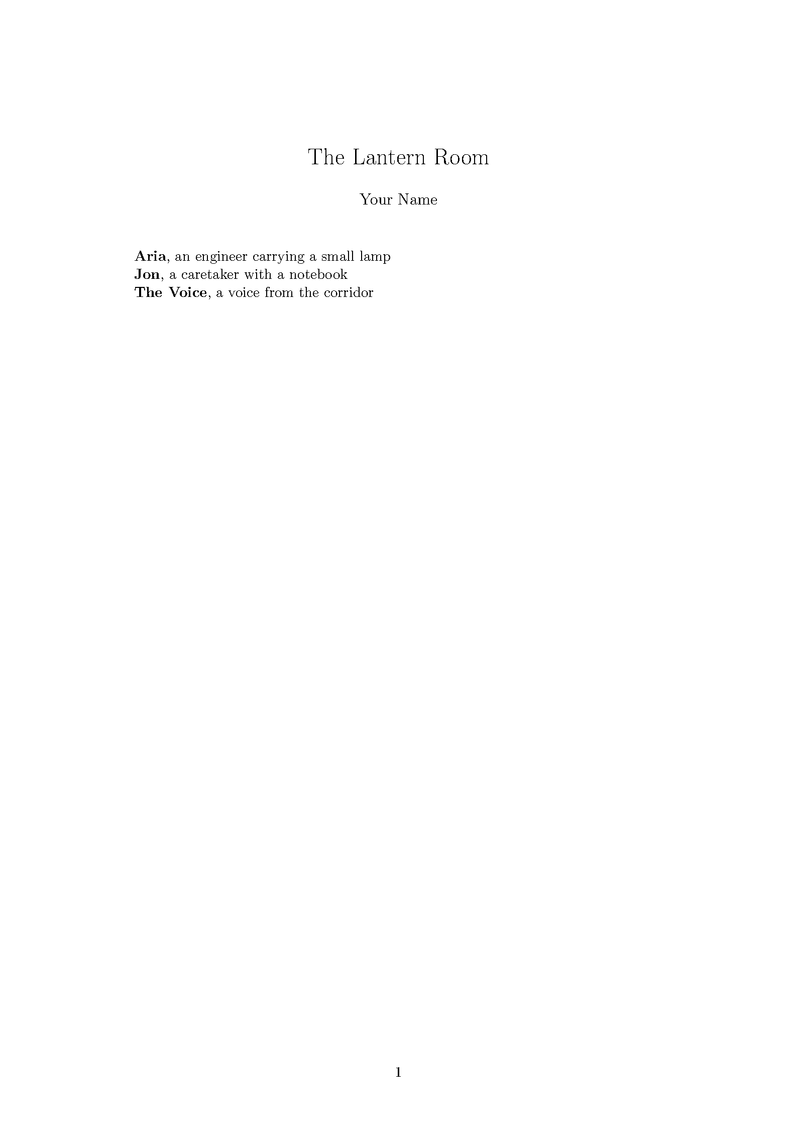 First page of Thalie Drama Play