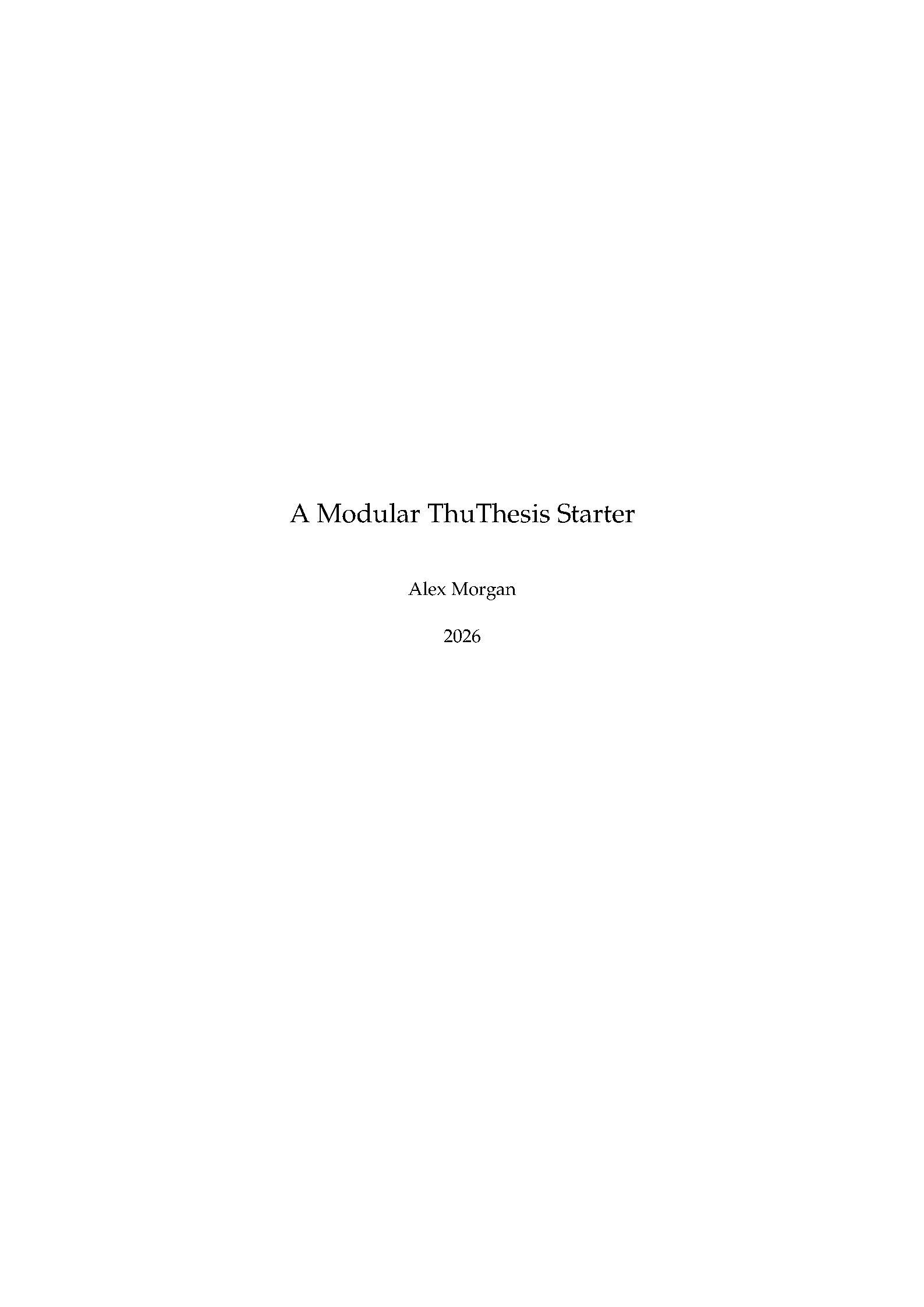First page of ThuThesis Starter