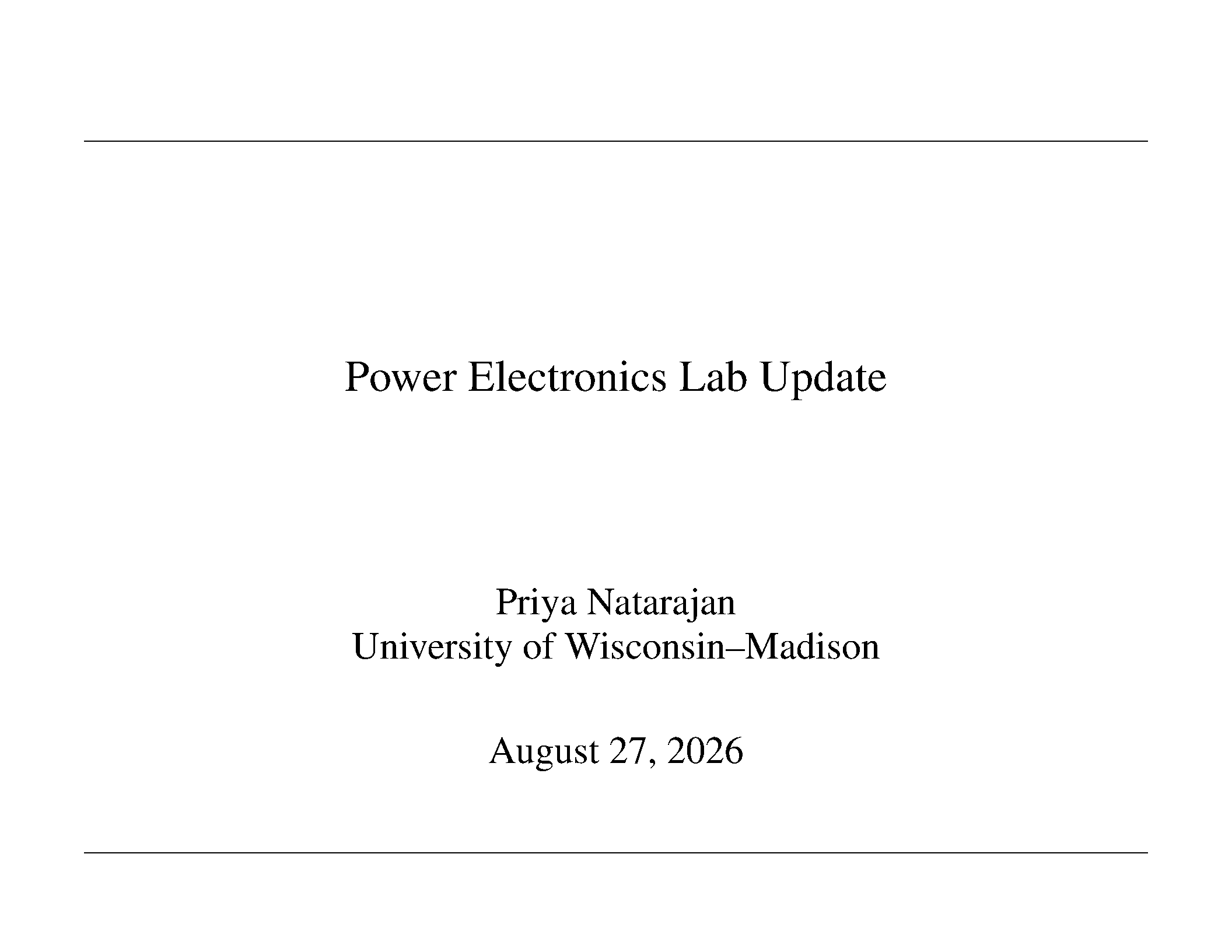 First page of the UWMSlide template