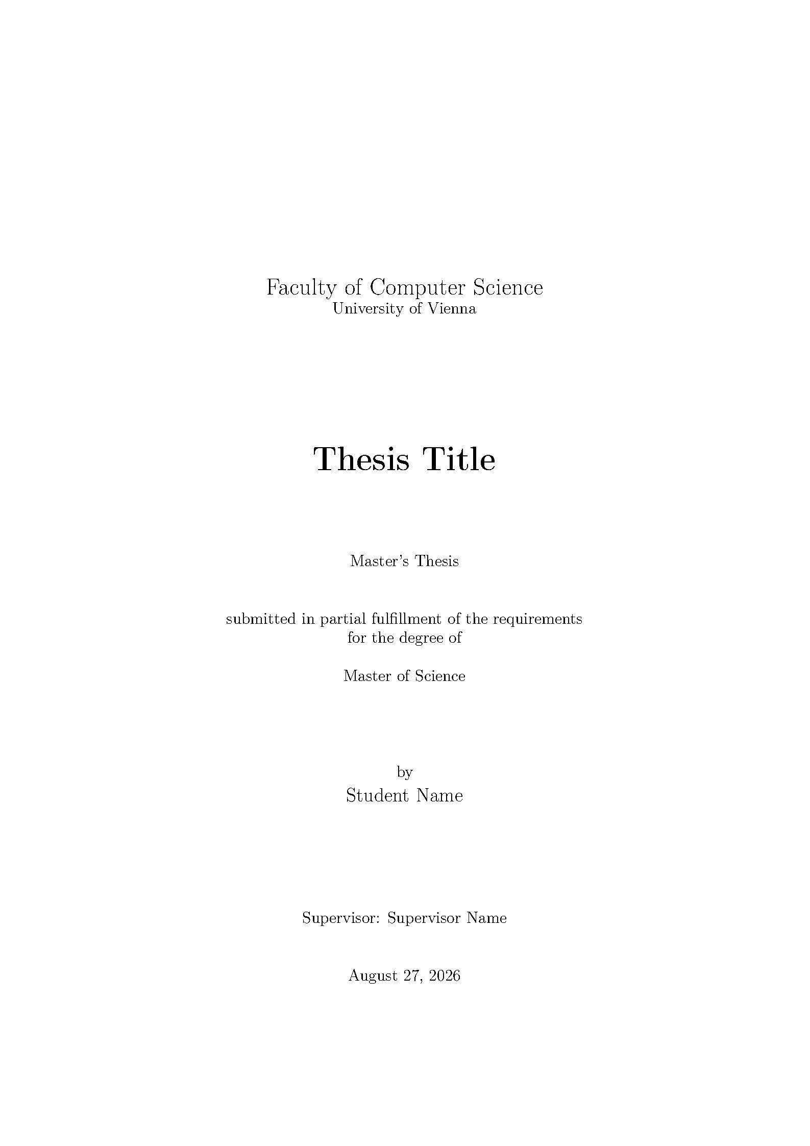 First page of Vienna CS Thesis